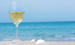 White Wine on Beach