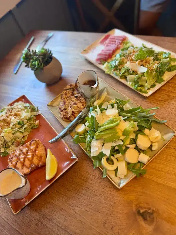 Artichoke Salad Salmon Salad Sashimi Plate