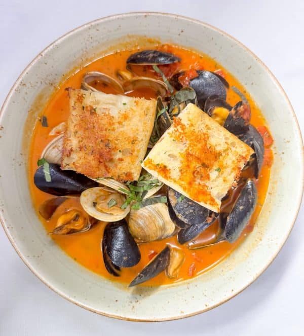 Clams and mussels steamer bowls at The Waterfront Restaurant