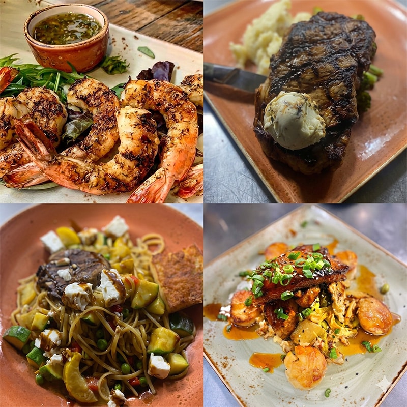 Dinner Collage from Waterfront Restaurant